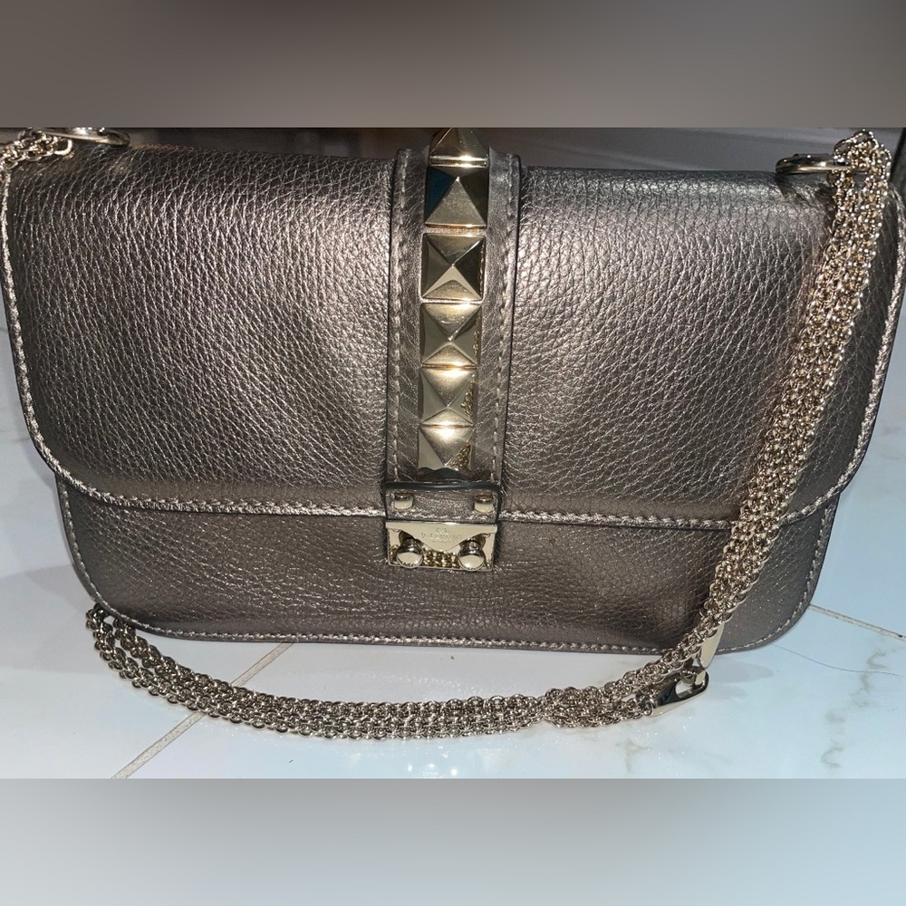 Valentino Rockstud Glam Lock Shoulder Flap
